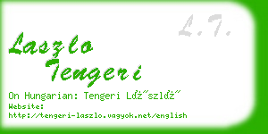 laszlo tengeri business card